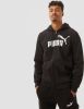 PUMA Essential Big Logo Full Zip Hoodie Zwart Wit online kopen