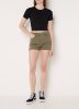 America Today Lucy high waist slim fit korte spijkerbroek met gekleurde wassing online kopen
