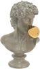 Clayre & Eef Buste Man 21x16x34 Cm Grijs Kunststof Borstbeeld Decoratieve Accessoires Woonaccessoires Grijs Borstbeeld online kopen