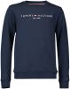 Tommy Hilfiger unisex sweater met logo donkerblauw online kopen