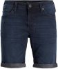 JACK & JONES JEANS INTELLIGENCE regular fit jeans short JJIRICK JJICON 986 blue denim online kopen