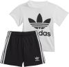 Adidas Originals Trefoil T Shirt/Shorts Set Baby's White Kind online kopen