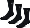 Nike Dri fit Fashion Crew Freizeitsocken 3er Pack Unisex Black 63% Baumwolle, 33% Polyamid, 2% Polyester, 2% Elasthan online kopen