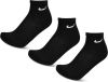 Nike Dri fit Fashion Crew Freizeitsocken 3er Pack Unisex Black 63% Baumwolle, 33% Polyamid, 2% Polyester, 2% Elasthan online kopen