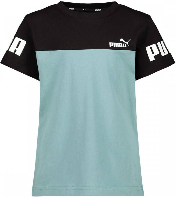PUMA Power T Shirt Kids Blauw Zwart online kopen
