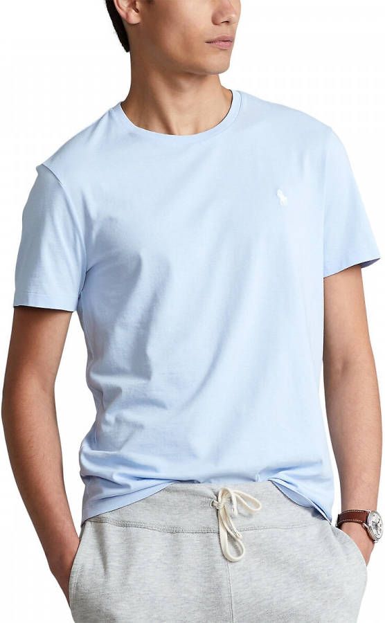 Polo Ralph Lauren Custom Slim Fit Jersey Crewneck T Shirt , Blauw, Heren online kopen