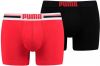 Puma Men's 2-Pack Placed Logo Boxers Black S Zwart online kopen