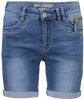 Geisha 21014 10 812 jeans short studs blue denim stonewash online kopen