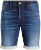 JACK & JONES JEANS INTELLIGENCE regular fit jeans short JJIRICK JJICON 835 blue denim online kopen