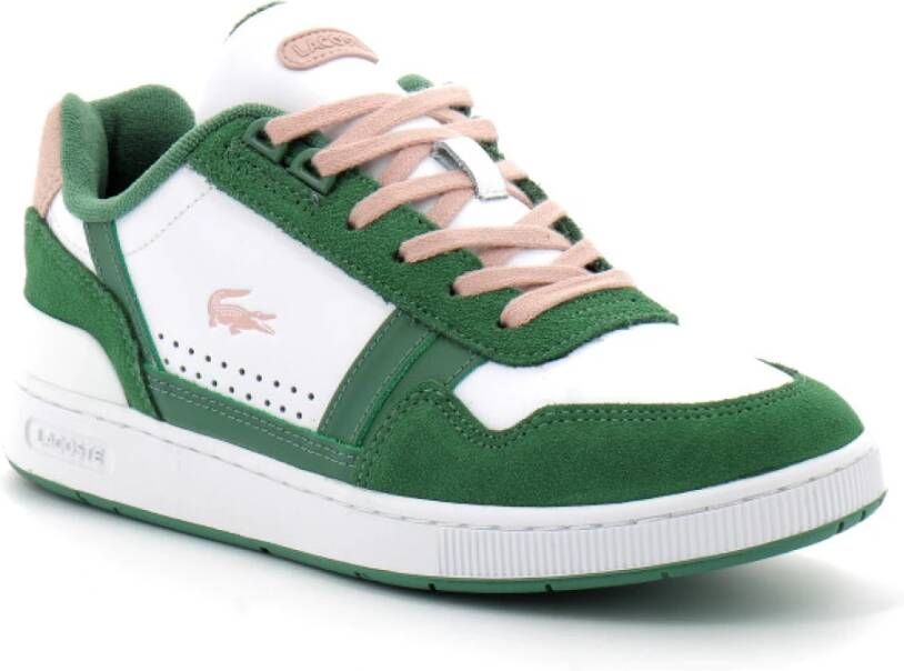 Lacoste T Clip Leather Colour Contrast Sneakers Dames online kopen