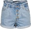 ONLY high waist straight fit jeans short ONLCUBA medium blue denim online kopen