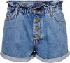 ONLY high waist straight fit jeans short ONLCUBA medium blue denim online kopen