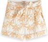 Scotch & Soda Zand Shorts Embroidered Linen High rise Short online kopen