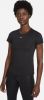 Nike Dri FIT One Damestop met aansluitende pasvorm en korte mouwen Black/White Dames online kopen