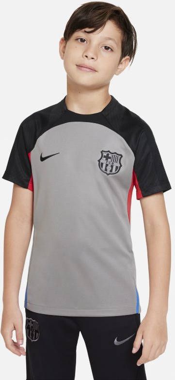 Nike Kids FC Barcelona Strike Nike Dri FIT voetbaltop met korte mouwen voor kids Grijs online kopen