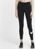 Nike Sportswear Essential Legging met halfhoge taille en Swoosh voor dames Black/White Dames online kopen