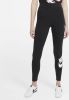 Nike Sportswear Essential Legging met hoge taille en graphic voor dames Black/White Dames online kopen