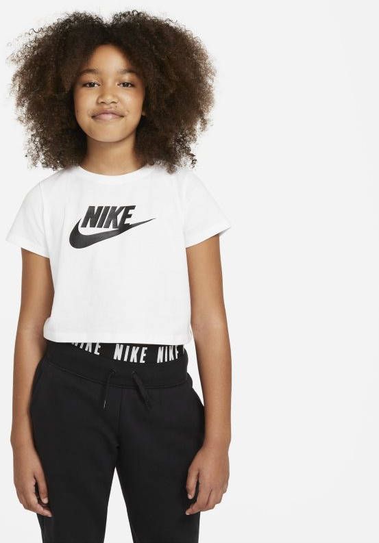 Nike Sportswear Kort T shirt voor meisjes White/Black/Black Kind online kopen