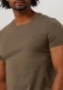 Tommy Hilfiger Donkergroene T shirt Stretch Extra Slim Fit Tee online kopen