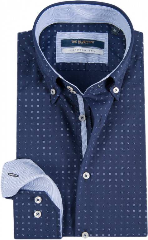 The BLUEPRINT Premium Heren Trendy Heren Overhemd LM