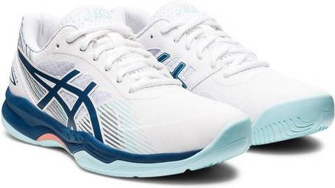 Asics gel game 8 clay tennisschoenen wit/blauw dames online kopen