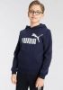 PUMA Essential Big Logo Hoodie FL Kids Donkerblauw online kopen