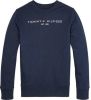 Tommy Hilfiger unisex sweater met logo donkerblauw online kopen
