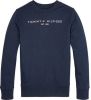 Tommy Hilfiger unisex sweater met logo donkerblauw online kopen