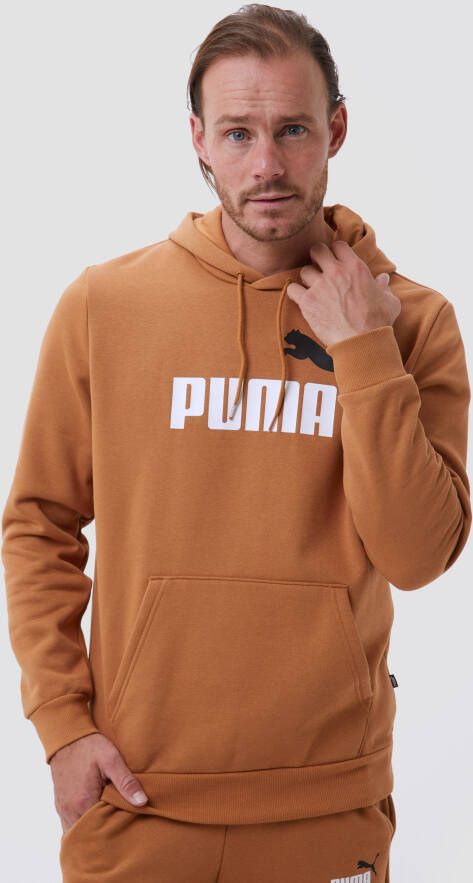 Puma essentials+ 2 col big logo trui beige/oranje heren online kopen