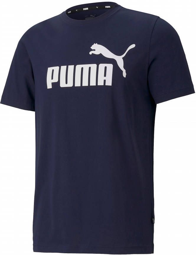 PUMA Essential Logo T Shirt Donkerblauw online kopen