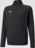 PUMA teamLiga 1/4 Zip Trainingstrui Kids Zwart Oranje online kopen