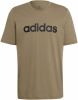 Adidas essentials embroidered linear logo shirt groen heren online kopen