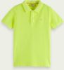 Scotch and Soda T shirts Garment Dyed Short Sleeved Pique Polo Geel online kopen
