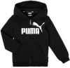 PUMA Essential Big Logo Full Zip Hoodie Fleece Kids Zwart Wit online kopen