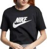 Nike Essential Futura Crop T Shirt Dames Black/White/White Dames online kopen