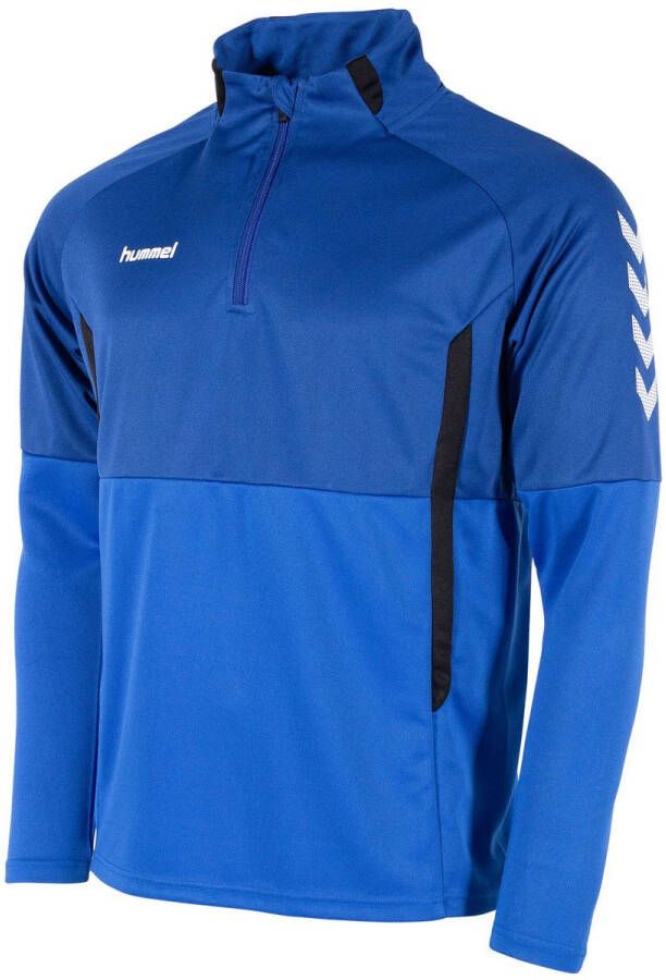 Hummel Junior sportsweater Authentic 1/4 Zip kobaltblauw/zwart online kopen