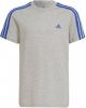 Adidas T shirt 3 Stripes Grijs/Blauw Kinderen online kopen