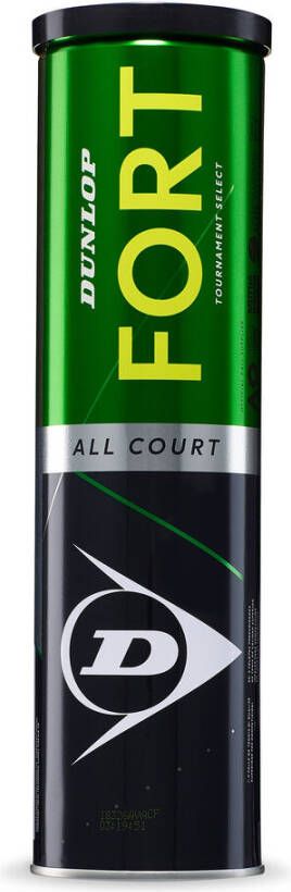 Dunlop Tennisbal Fort All Court Rubber/vilt Geel 4 Stuks online kopen