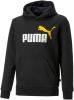 PUMA Essentials+ 2 College Big Logo Fleece Hoodie Kids Zwart Oranje online kopen