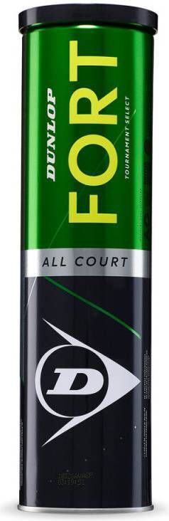 Dunlop Tennisbal Fort All Court Rubber/vilt Geel 4 Stuks online kopen