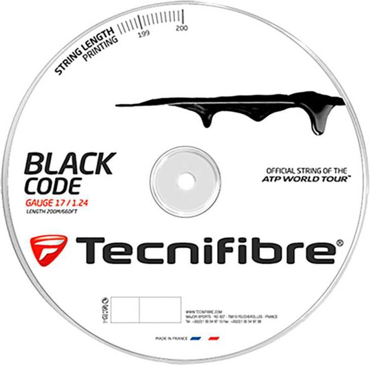 Tecnifibre Rol Met Monofilament Tennisbesnaring Black Code 1, 24 Mm 200 M Zwart online kopen