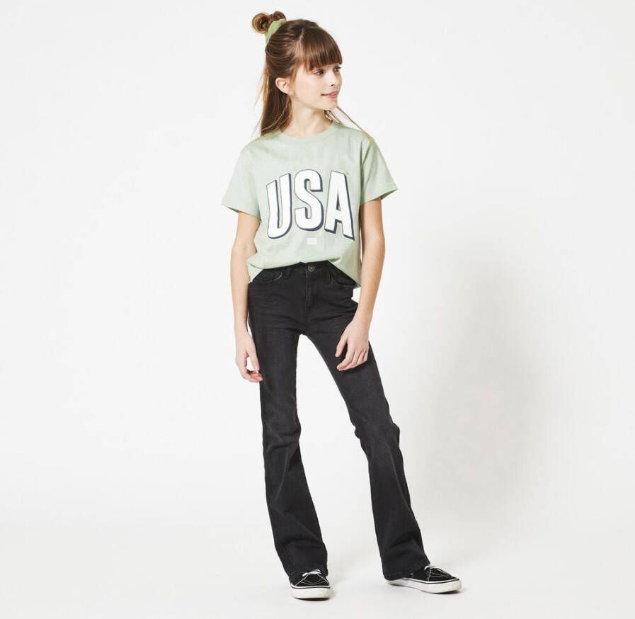 America Today Junior T shirt Elvy USA Jr met tekst mintgroen/wit online kopen