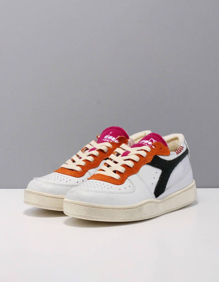 Diadora Heritage Mi Basket Row Cut Tennis Wit/Multicolor online kopen