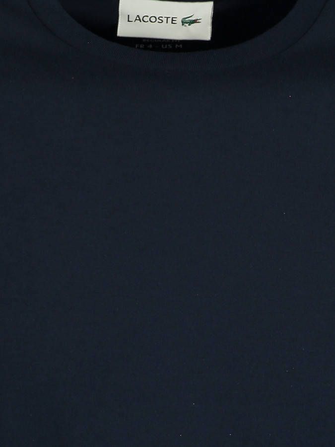 Lacoste T shirt col rond en jersey de coton pima uni , Blauw, Heren online kopen