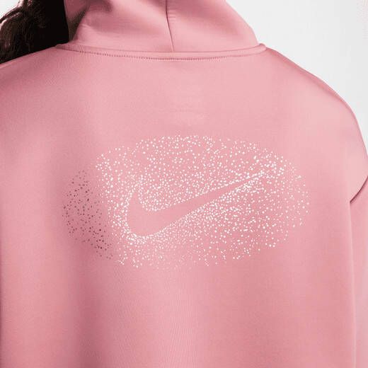 Nike Dri FIT Trainingshoodie met graphic en halflange rits voor dames Roze online kopen