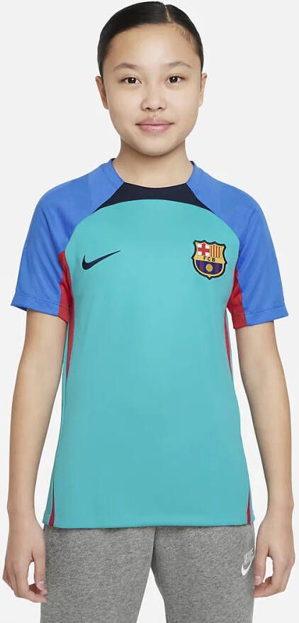 Nike Kids FC Barcelona Strike Nike Dri FIT voetbaltop met korte mouwen voor kids Blauw online kopen