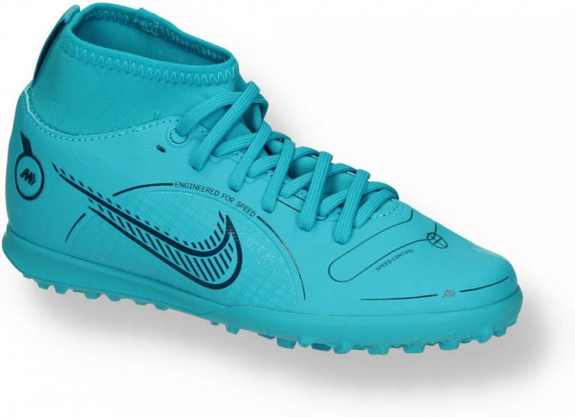Nike Jr. Mercurial Superfly 8 Club TF Voetbalschoenen voor kleuters/kids(turf) Blauw online kopen