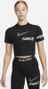 Nike Trainingsshirt Pro Dri FIT Women's Short Sleeve Cropped Graphic Top online kopen