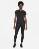 Nike Dri FIT One Damestop met aansluitende pasvorm en korte mouwen Black/White Dames online kopen