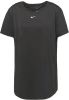 Nike Dri FIT One Damestop met aansluitende pasvorm en korte mouwen Black/White Dames online kopen